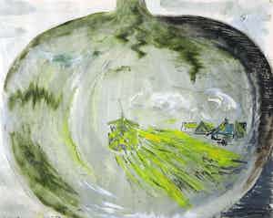 Lucie Fontaine - Gemengde techniek op papier, Studie vaas verkocht voor € 50!