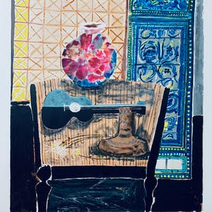 Wendy Chazin - Composition with guitar and vase kopen? Bied vanaf 23!
