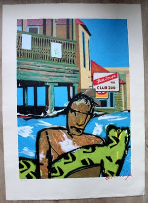 Herman Brood - Grote zeefdruk: Perro Bravo kopen? Bied vanaf 295!