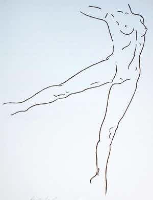 Harry van Kuyk - zeefdruk: naakt - 1996 verkocht voor € 150!