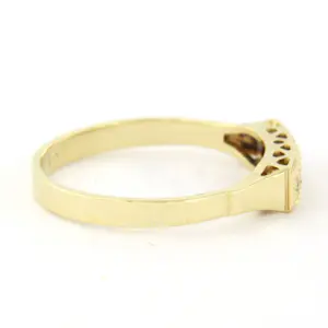 14k geelgouden ring met  single cut geslepen diamant tot. 0.05ct kopen? Bied vanaf 210!