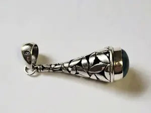 Nieuwe zilveren Byzantijnse Bungel hanger, met Turquoise kopen? Bied vanaf 65!