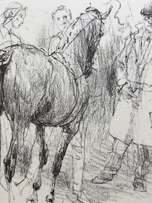 Piet Klaasse - Paarden, proefdrukken offsetlitho, 2-zijdig bedrukt, gesigneerd in druk kopen? Bied vanaf 40!
