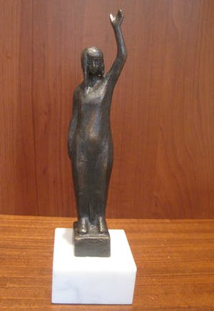 Brons (Onbekend) - Moeder met kind achter zich. kopen? Bied vanaf 40!