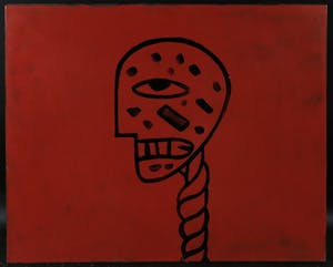 Truong Tan - Beschilderd paneel, Figuur in rood kopen? Bied vanaf 500!