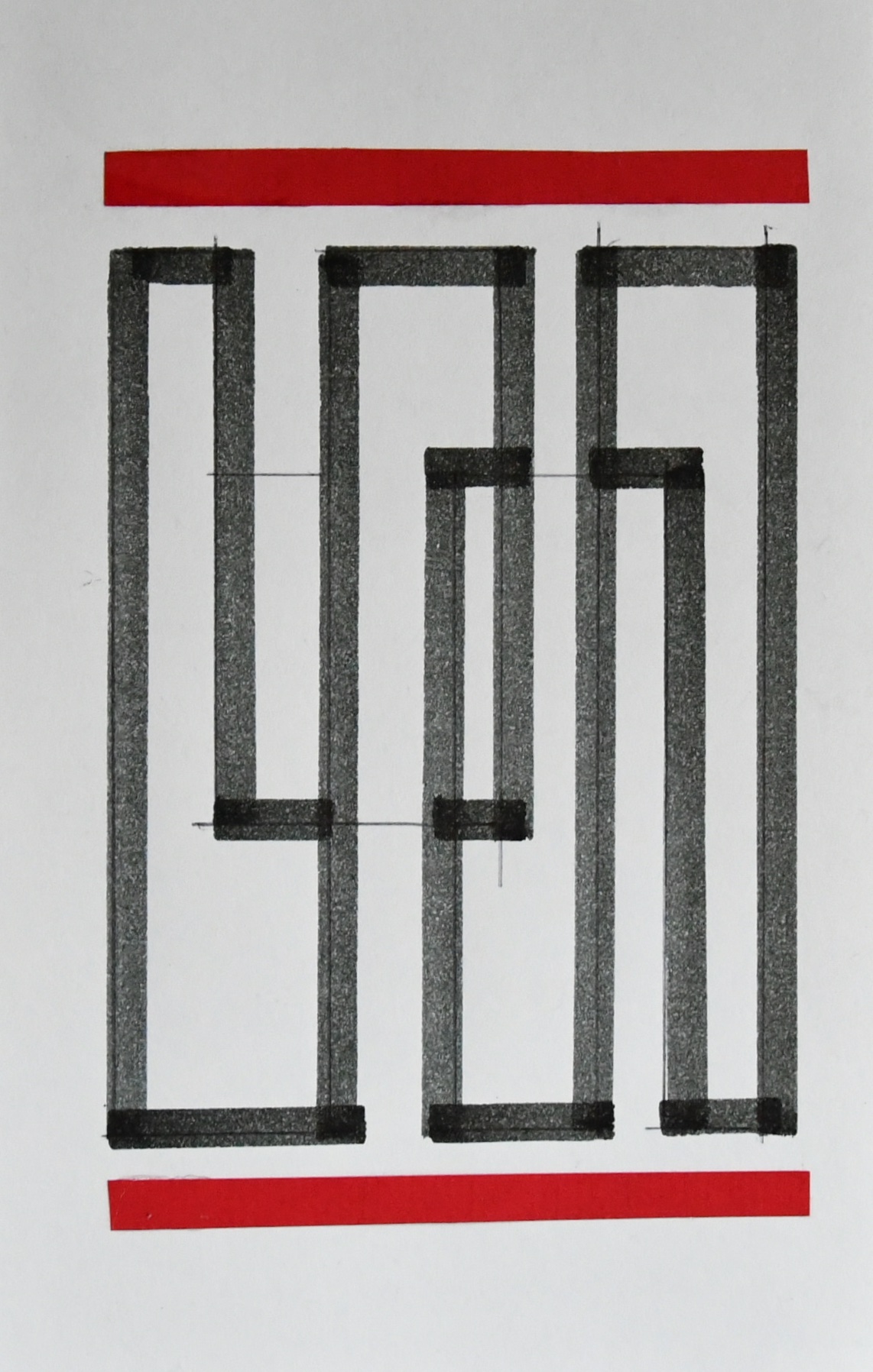 Siep van den Berg - CONSTRUCTIVISTISCHE Compositie/ collage in rood # 1980, mint kopen? Bied vanaf 39!