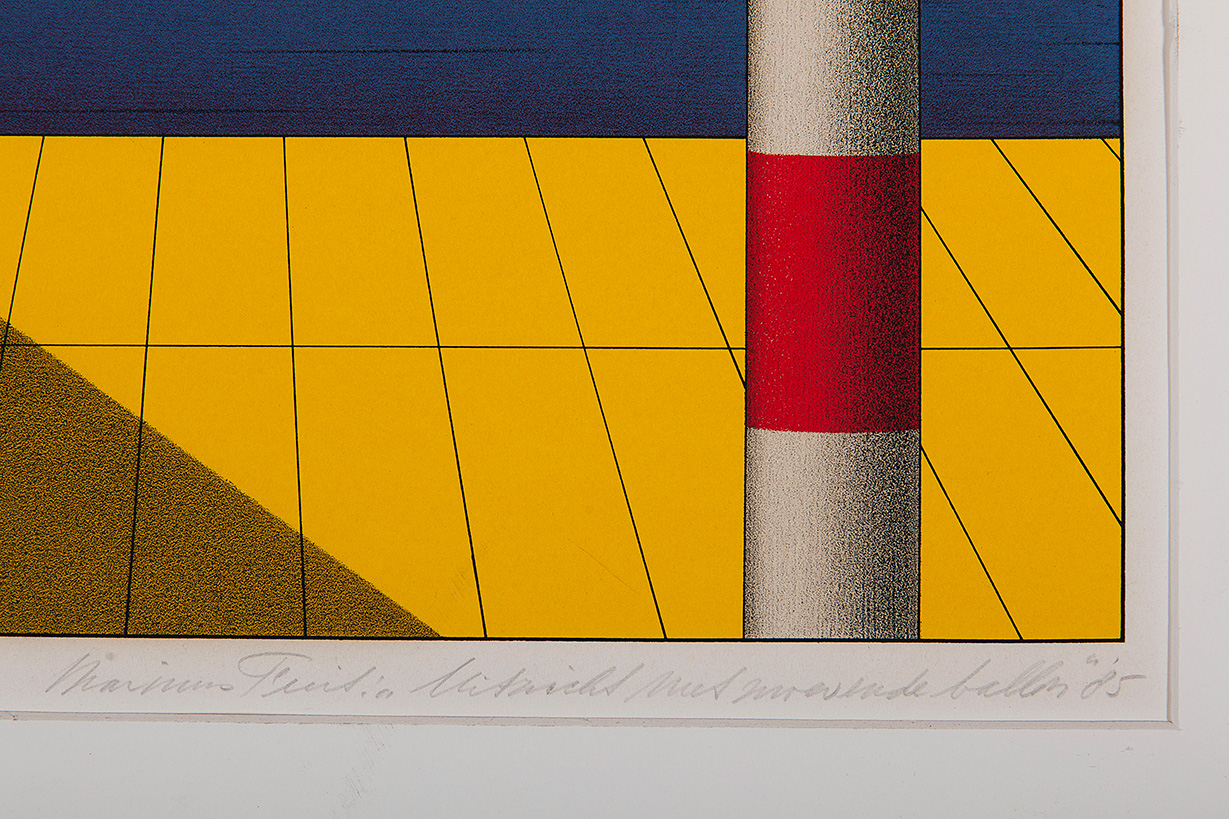 Marinus Fuit - Uitzicht vuilnisvat op boulevard - Litho op papier - Oplage X/XX kopen? Bied vanaf 10!