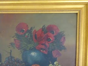 Niet of onleesbaar gesigneerd - Fruit met bloemen vaas kopen? Bied vanaf 1!