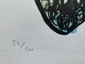 Corneille - handgesigneerde kleurenzeefdruk | 'Deux fois un chien' | 1975 kopen? Bied vanaf 200!