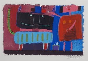 Wouter Stips - Zeefdruk, Car 'Angel' home - Ingelijst kopen? Bied vanaf 50!