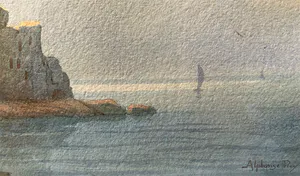 Alphonse Rey - zicht op middellandse zee kopen? Bied vanaf 99!