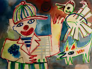 Jacob Kanbier - schilderij op papier verkauft für € 90!