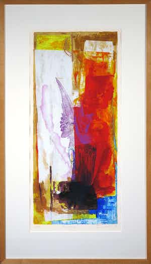 Piotr Konkel - Zeefdruk, Rising - Ingelijst (Groot) verkocht voor € 35!