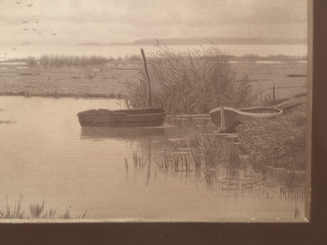 AcheterNiet of onleesbaar gesigneerd - Polderlandschap - lithografie? Enchérissez de 1!