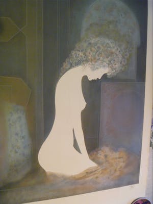 Guy Ribes - Titel: Nu. (Naaktmodel) : Lithografie in prachtige pasteltinten kopen? Bied vanaf 55!