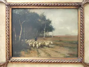 Adriaan Marinus Geijp - Schaapsherder met kudde kopen? Bied vanaf 75!