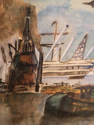 Niet of onleesbaar gesigneerd - Havenzicht Rotterdam kopen? Bied vanaf 10!