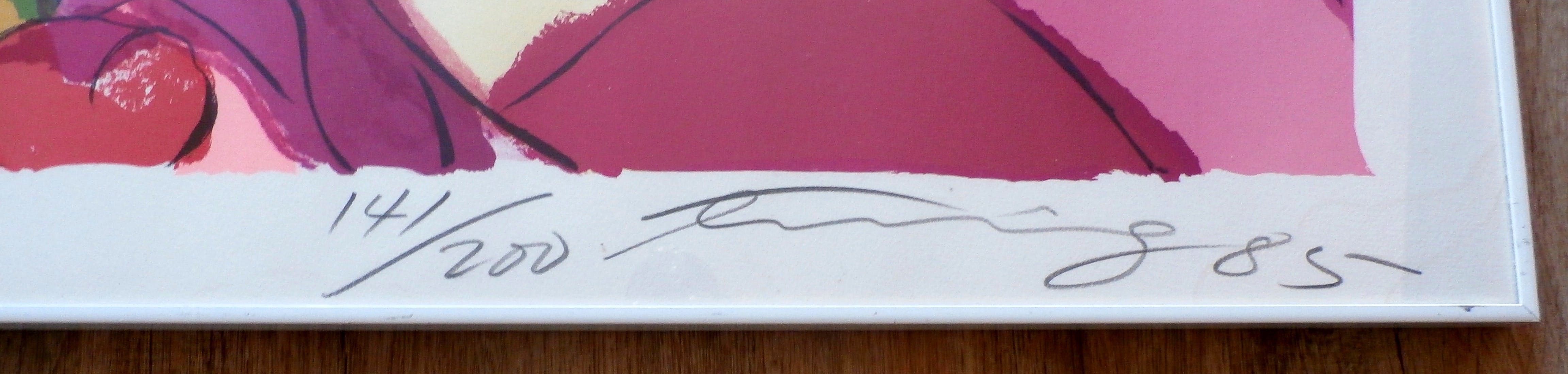 Walasse Ting - Ingelijste grote litho: Liggende naakte vrouw - 1985 kopen? Bied vanaf 595!