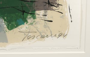 Bep Toscani - Zeefdruk, Z.T. Abstracte voorstelling - Ingelijst kopen? Bied vanaf 35!