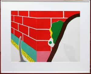 Roger Raveel - Wat gebeurt er om het hoekje? verkocht voor € 990!