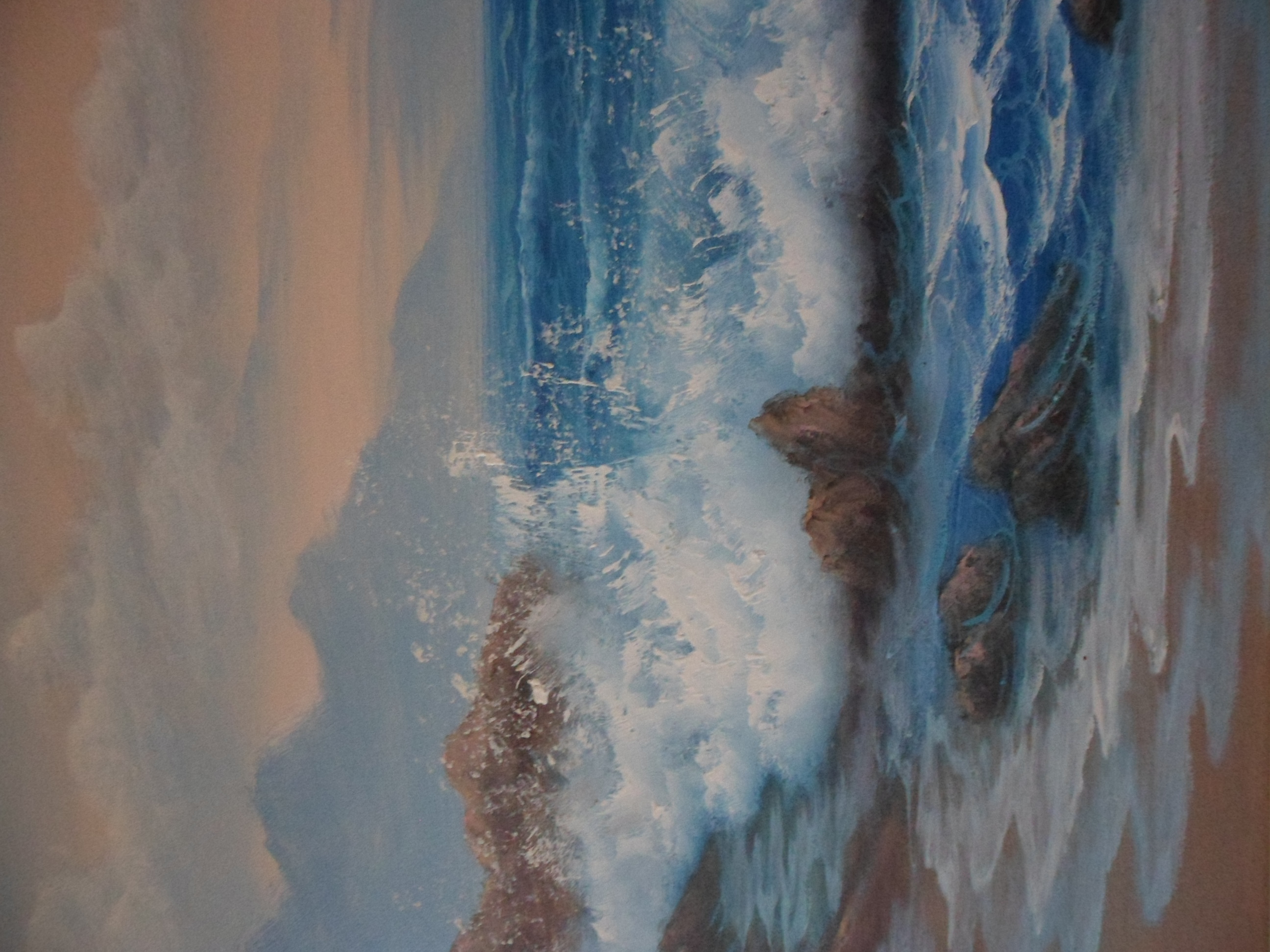 Niet of onleesbaar gesigneerd - Olieverf op doek, zeegezicht kopen? Bied vanaf 1!