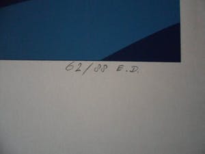 Hans Klaui - Mooi geometrische zeefdruk van Hans Klaui, kopen? Bied vanaf 40!