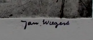 Jan Wiegers - Ets: naakte dame liggend op bed kopen? Bied vanaf 95!