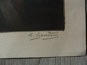 Albert Geudens - Kleurenets "Kerkinterieur', kopen? Bied vanaf 35!