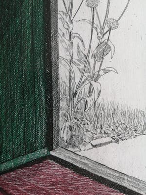 Joost Minnigh - Atelierdeur - 1983 - Kleurenets - eigen druk 13/25 kopen? Bied vanaf 35!