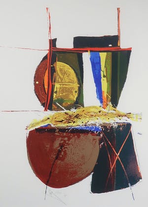 Arty Grimm - Zeefdruk, Zonder titel - Ingelijst kopen? Bied vanaf 35!