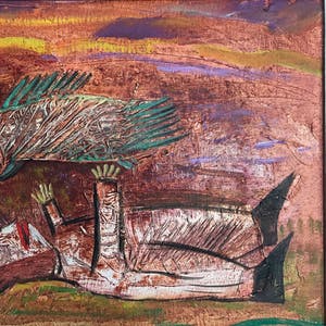 Roman Zuzuk - Typisch werk - 'Man met vis' - Gesigneerd - 1999 kopen? Bied vanaf 175!