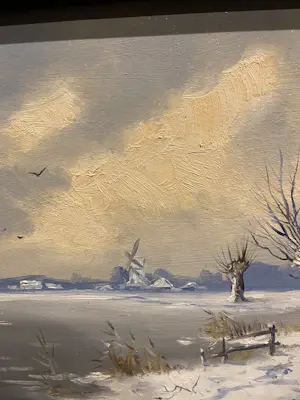 Henk Poeder - Hollands winterlandschap kopen? Bied vanaf 85!