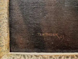 Wim ten Broek - groot 1943 - olieverf portret - componist Joseph Haydn - gesigneerd kopen? Bied vanaf 1!