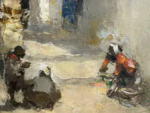 Gerard Adolfs - Oriëntaalse scene op een straatje kopen? Bied vanaf 999!