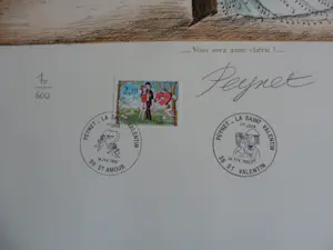 Raymond Peynet - Litho. Titel, Vous avez aime Cherie ? kopen? Bied vanaf 40!