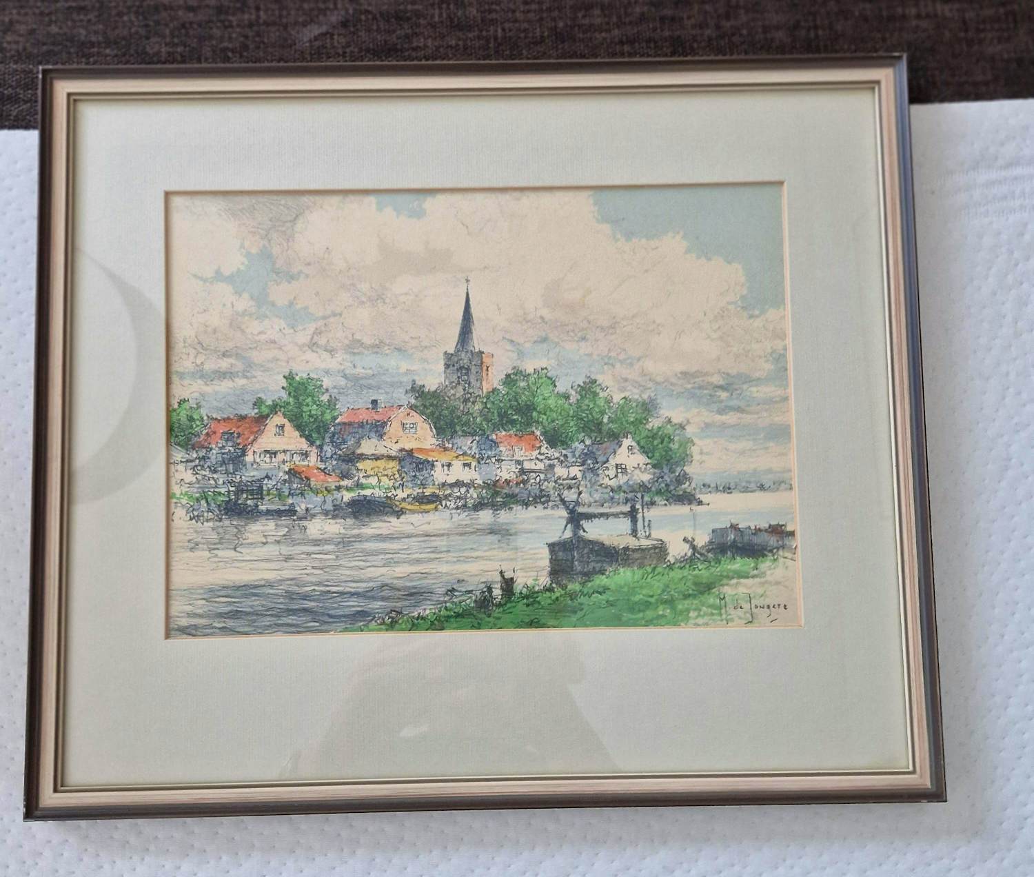 Marius de Jongere - Dorpje aan het water verkocht voor € 75!