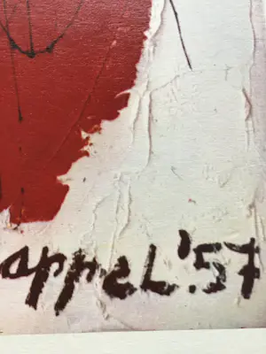 Karel Appel - Vrouw en struisvogel, gesigneerd, offsetlitho kopen? Bied vanaf 50!