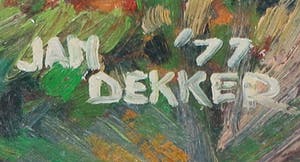 Jan Dekker - Olieverf op doek, Boerderij, Ingelijst kopen? Bied vanaf 1!