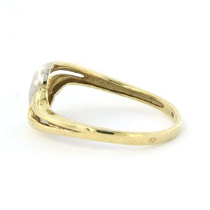 Buy 14k gouden ring bezet met single cut geslepen diamant tot. 0,01ct - F/G - VS/SI? Bid from 1!