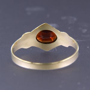 14K Goud - geelgouden ring bezet met granaat - ringmaat 16 (50) kopen? Bied vanaf 50!