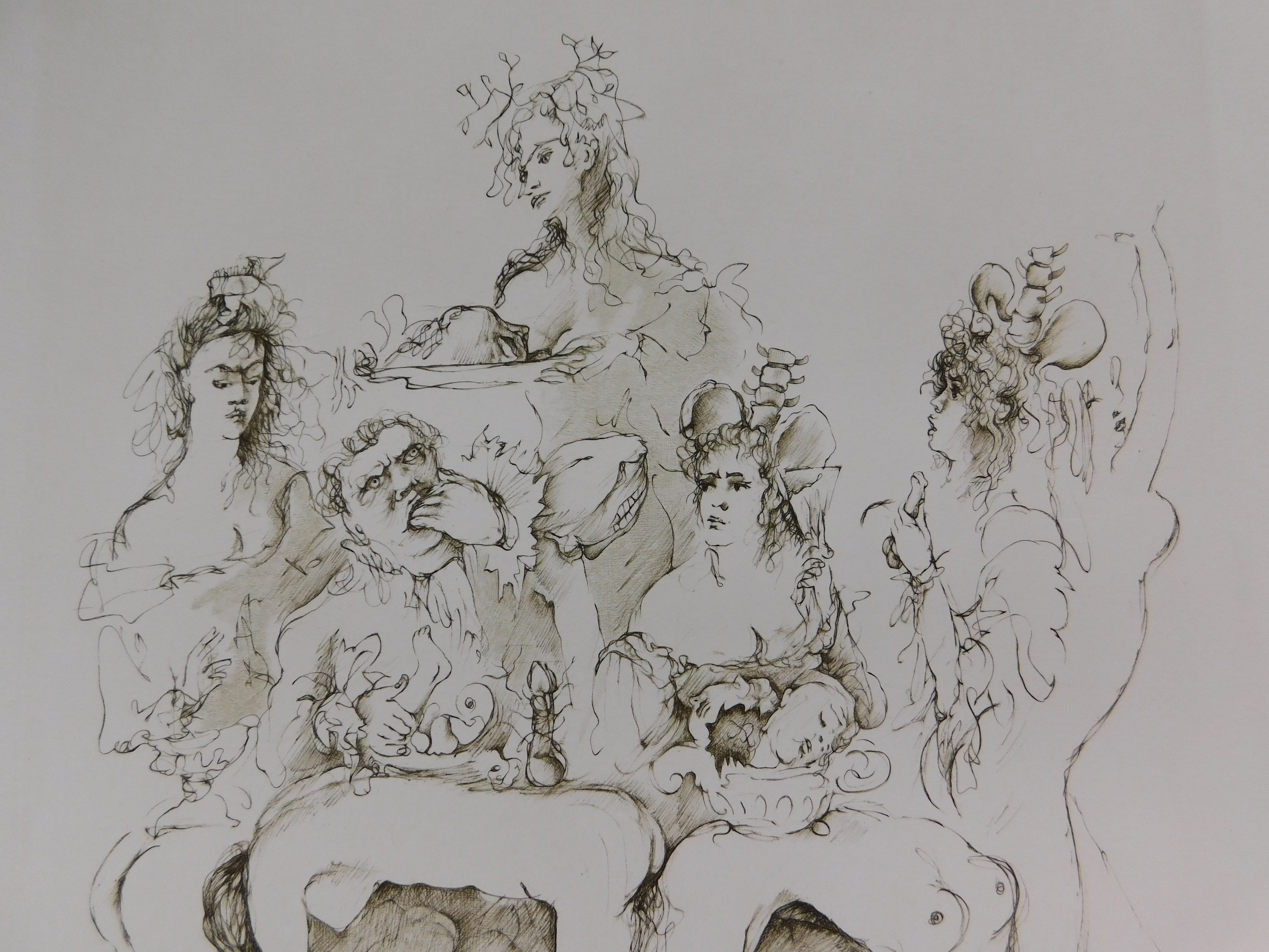 Leonor Fini - Croquis: Diner kopen? Bied vanaf 75!