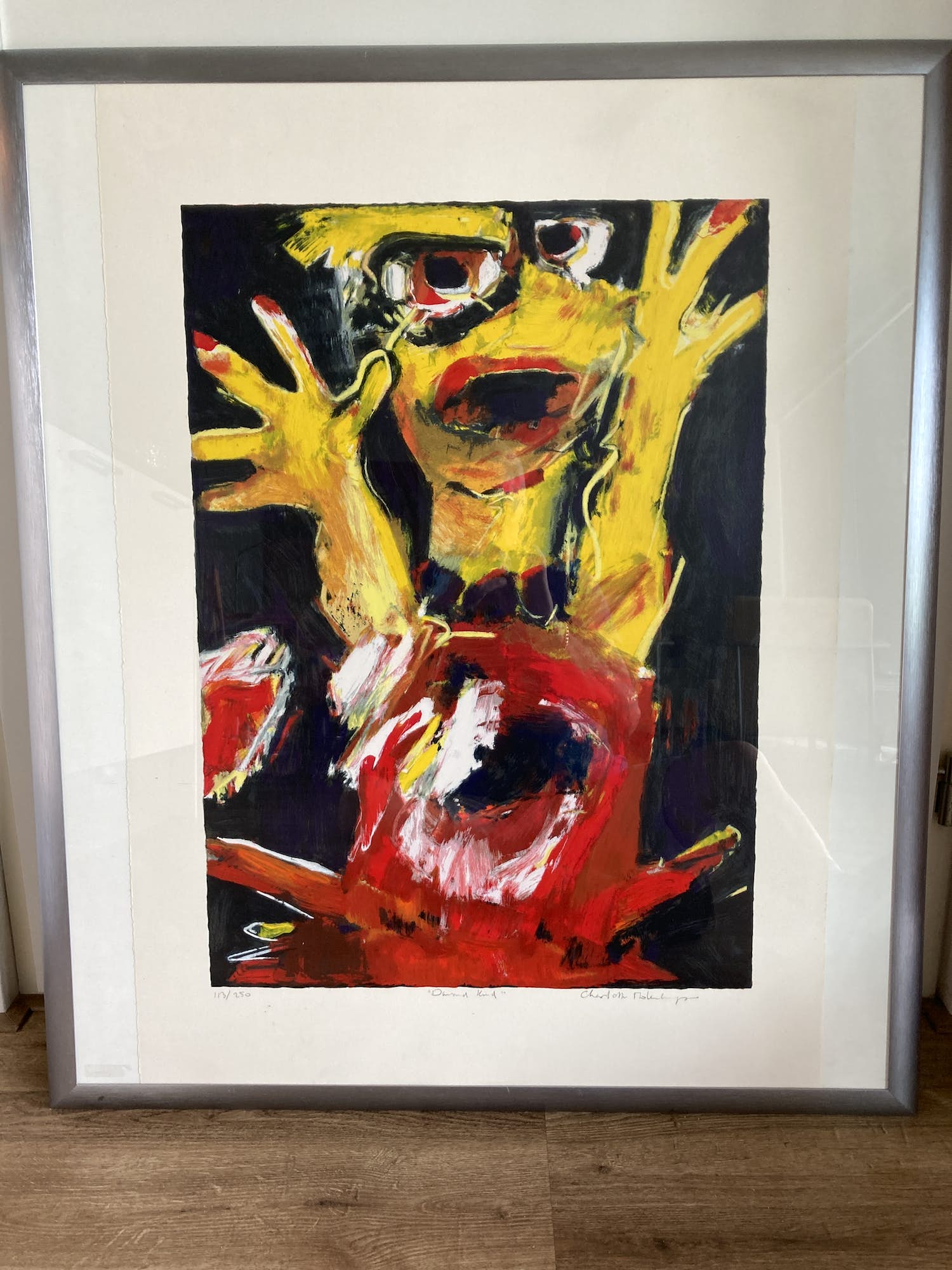 Charlotte Molenkamp - Kleurenzeefdruk ‘Dansend kind ‘ verkocht voor € 125!