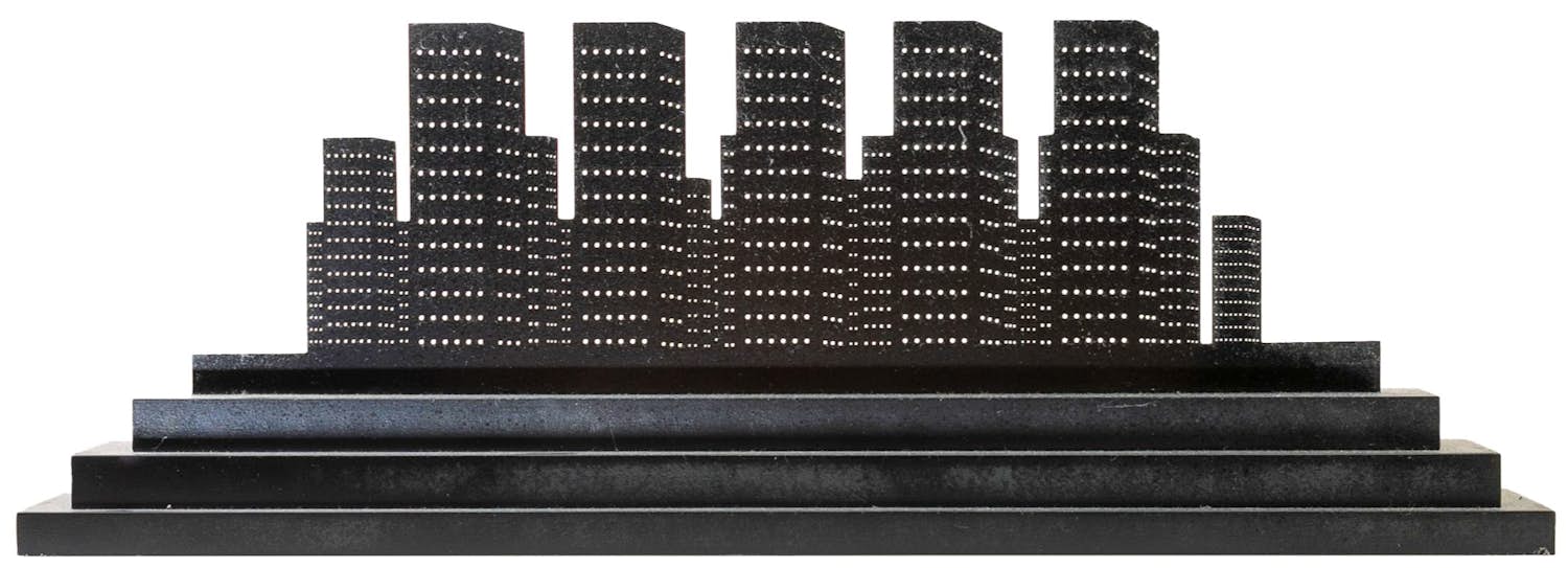 Jeroen Henneman - Zwart stalen sculptuur/lamp: Titanic I kopen? Bied vanaf 1995!