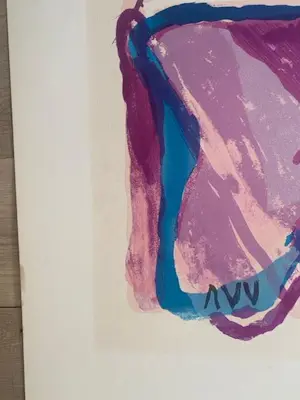 Bram van Velde - Litho - Compositie in paars kopen? Bied vanaf 84!