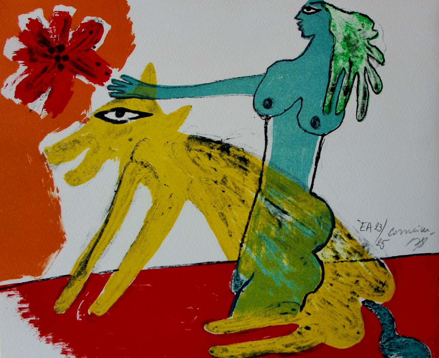 Corneille - Litho: La femme au levrier russe - 1978 kopen? Bied vanaf 249!