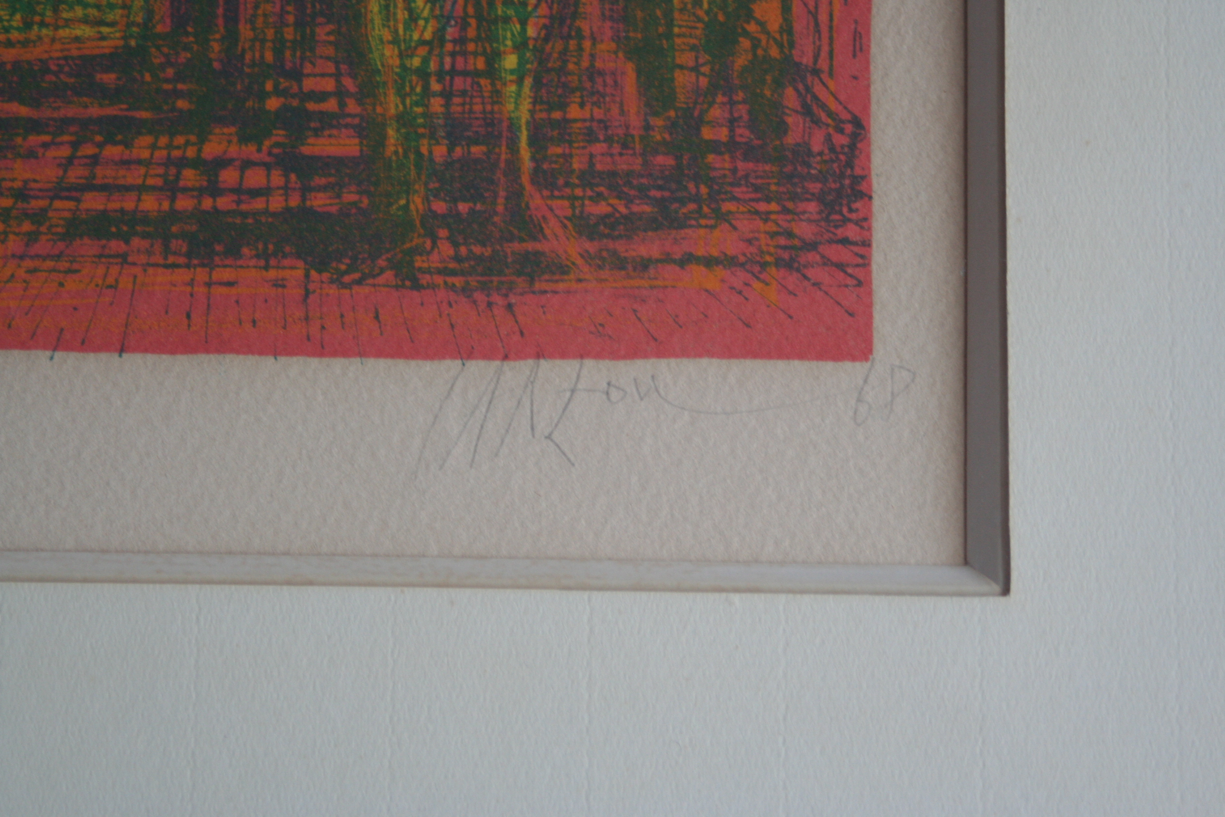 Niet of onleesbaar gesigneerd - modern - personen en een poort - gesigneerd kopen? Bied vanaf 1!