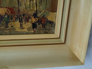 Niet of onleesbaar gesigneerd - Olieverf op doek , Stadsgezicht, Parijs? – gesigneerd en ingelijst kopen? Bied vanaf 1!