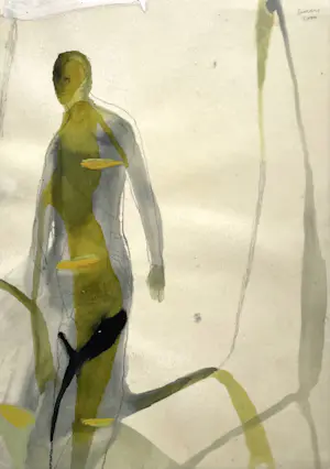 Christofer Kochs - 2000, Aquarell/Öl und Graphit auf gewachstem Papier, signiert kaufen? Bieten Sie von 50!