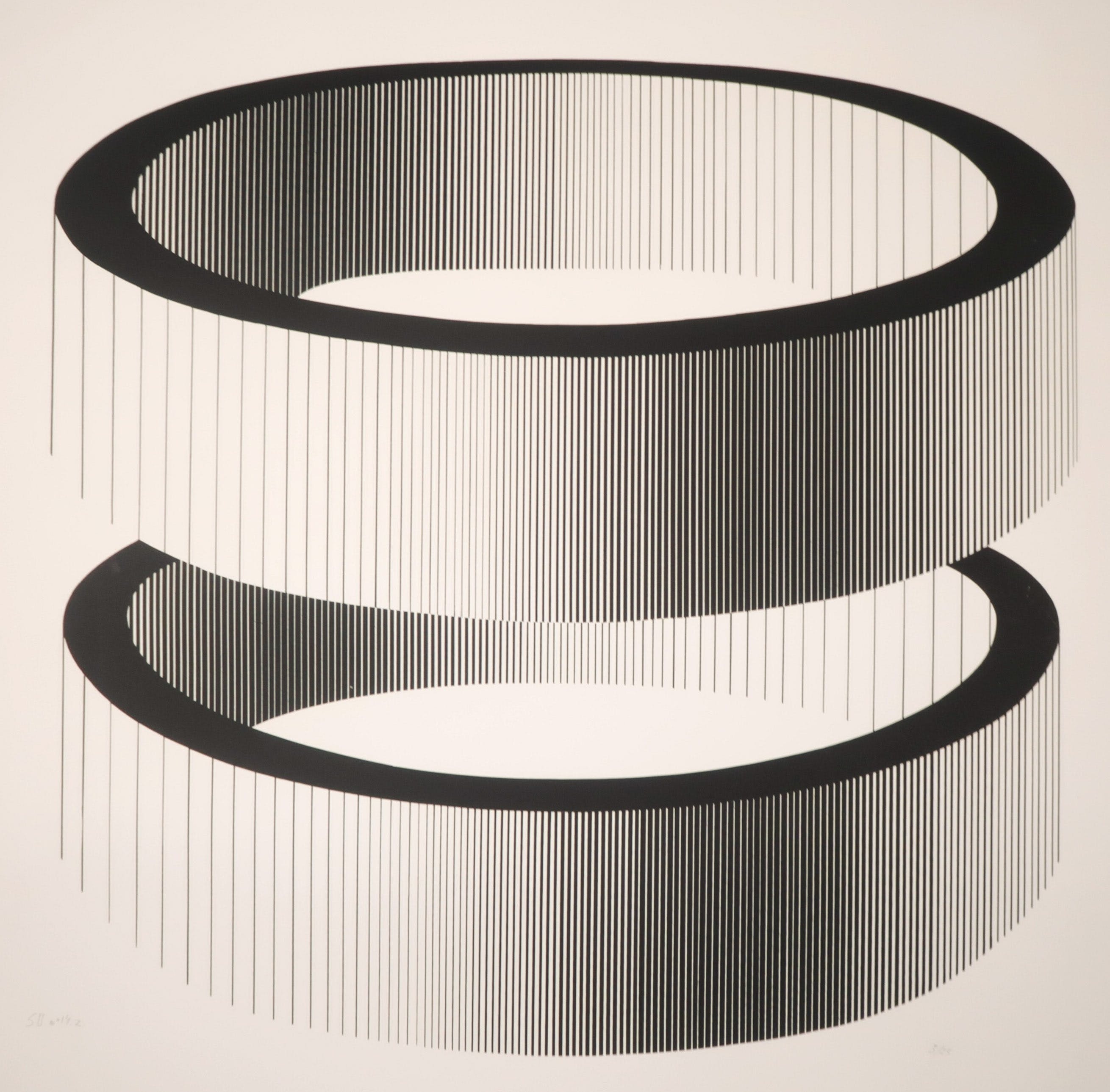 Yvonne Kracht - Zeefdruk, Geometrische vorm, S II no14z verkocht voor € 110!