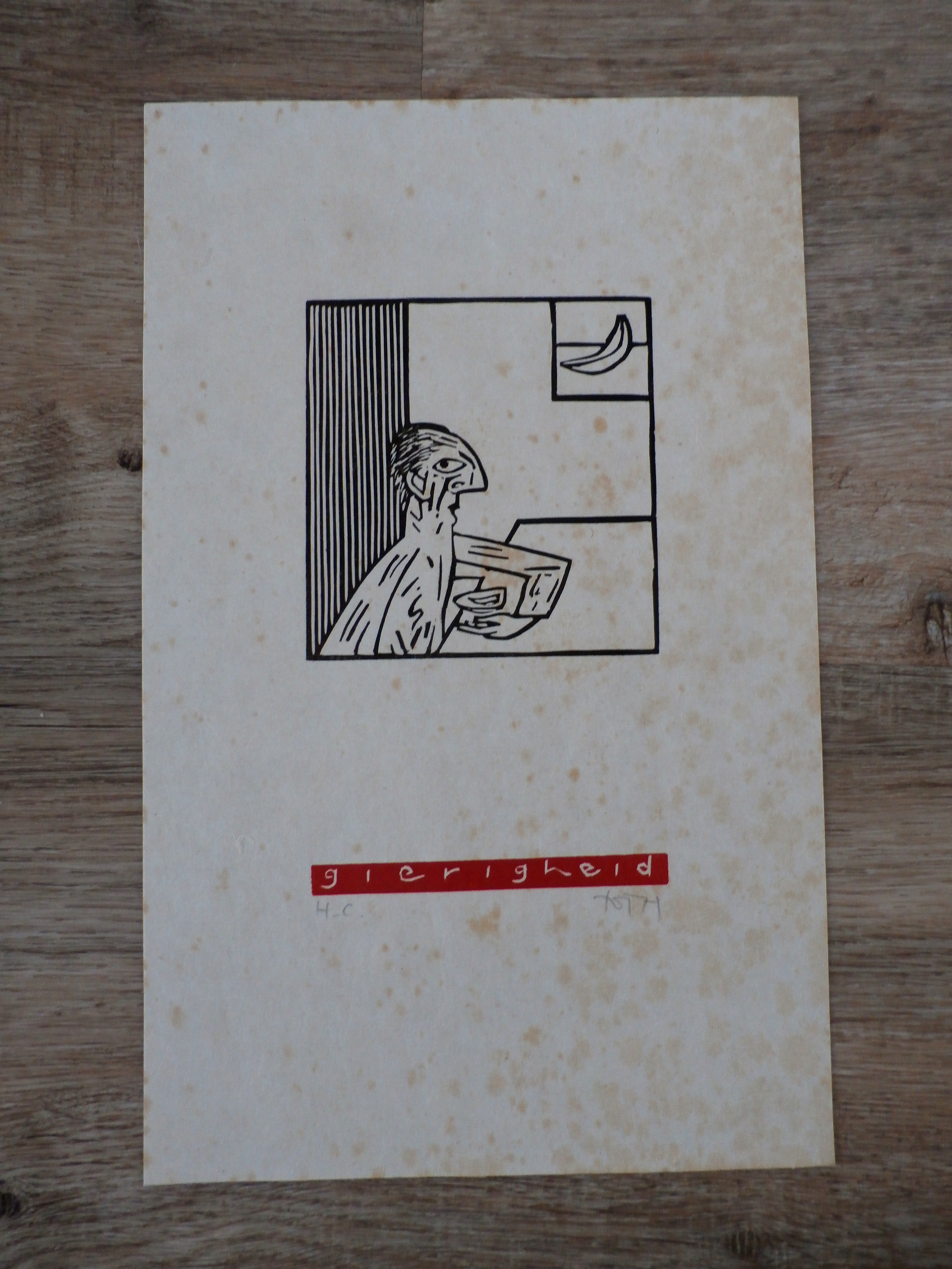 Tom Thijsse - 6 linosneden: de hoofdzonden kopen? Bied vanaf 1!